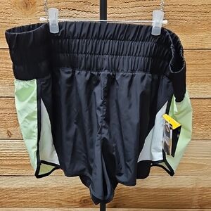 Avia Black and Light Green Athletic Shorts